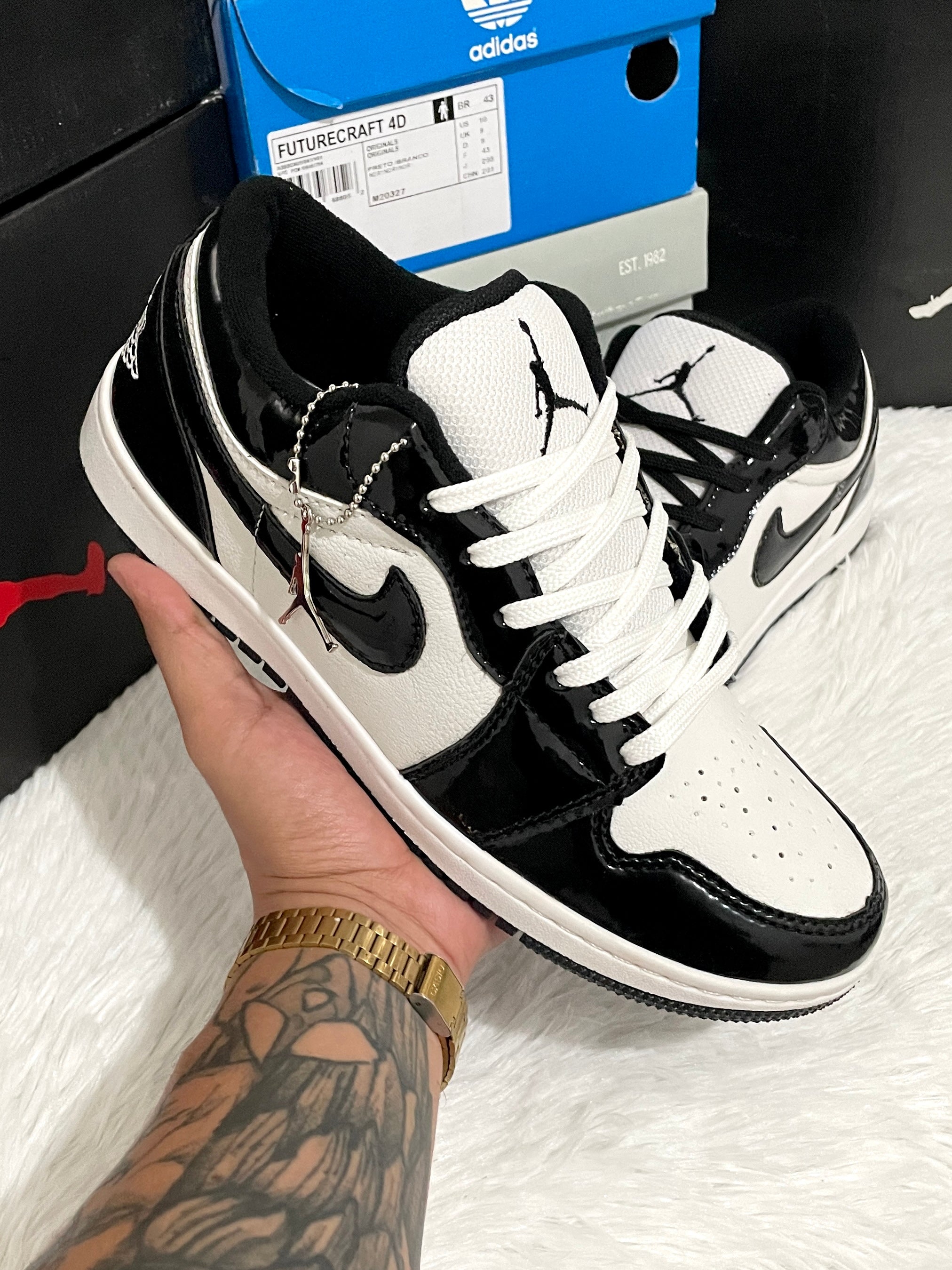 Nike Air Jordan 1’ Low Pro - Preto/Branco