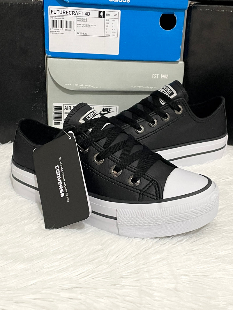 Converse All Star Chuck Taylor Couro Preto