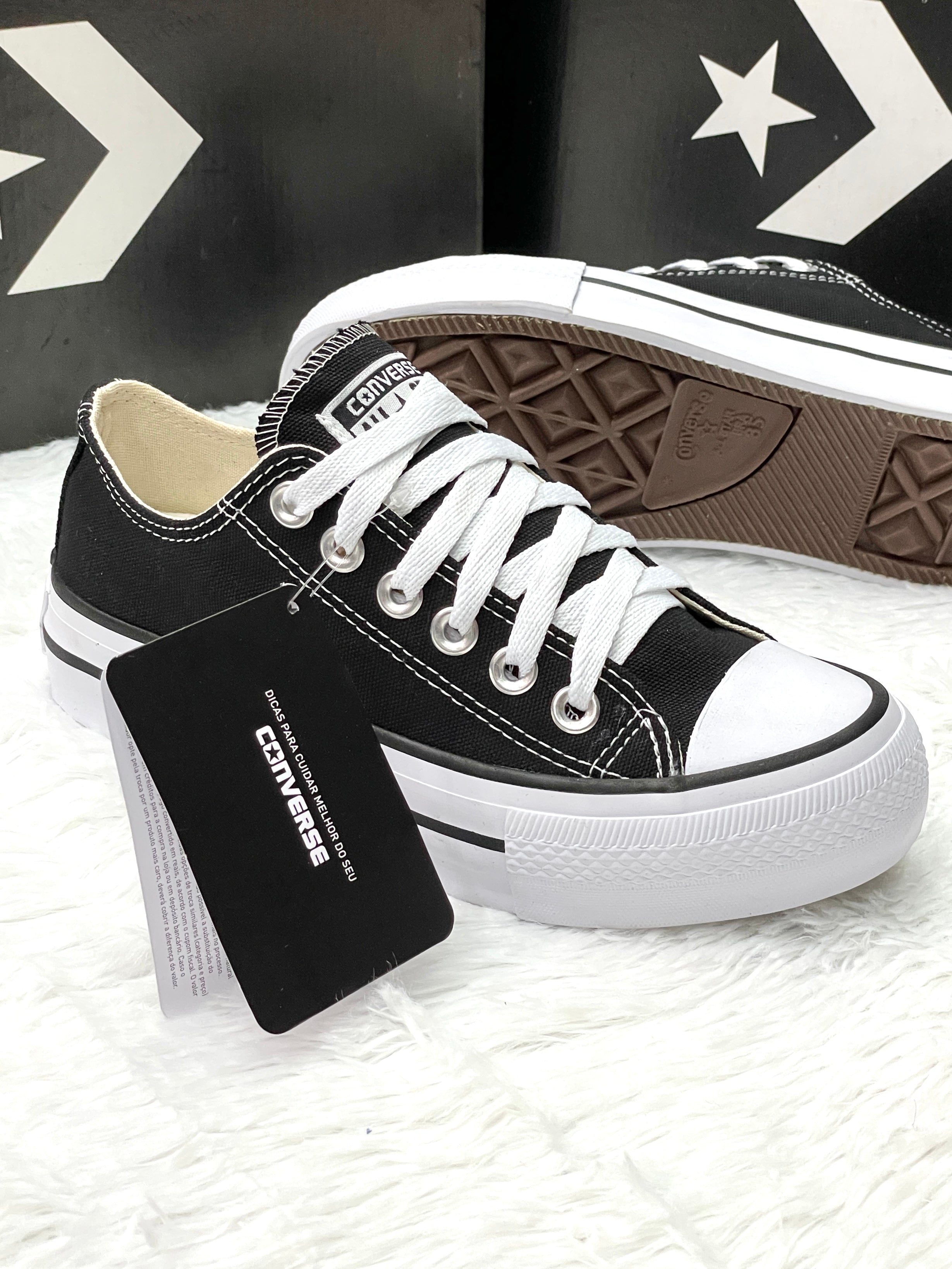 Converse All Star Chuck Taylor Preto Plataforma