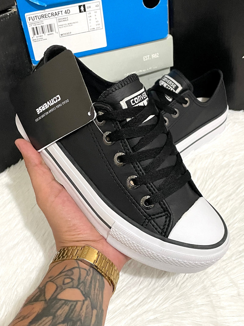 Converse All Star Chuck Taylor Couro Preto