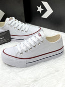 Converse All Star Chuck Taylor Branco lona plataforma
