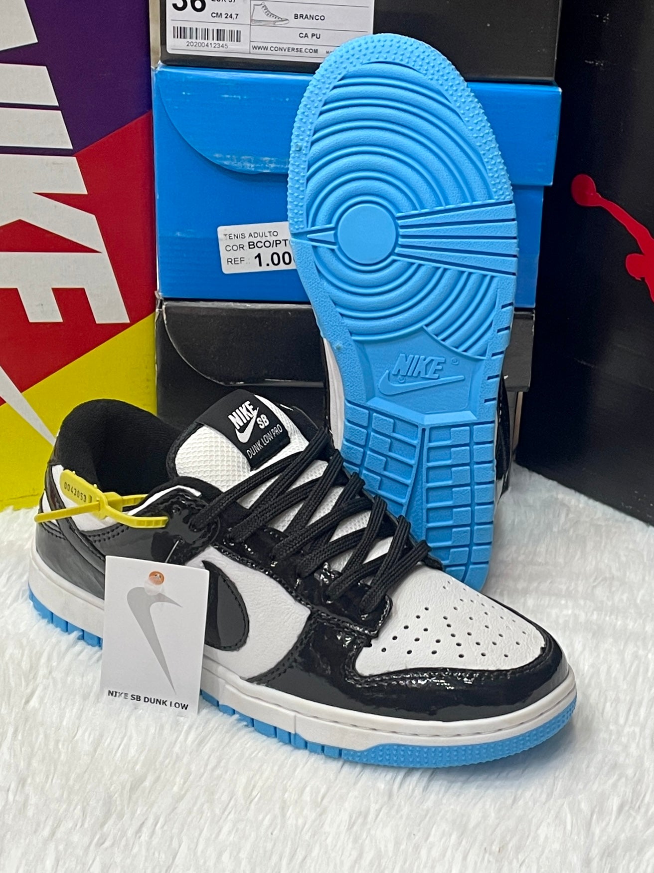 Nike Dunk Low Pro - Preto/Branco/Azul