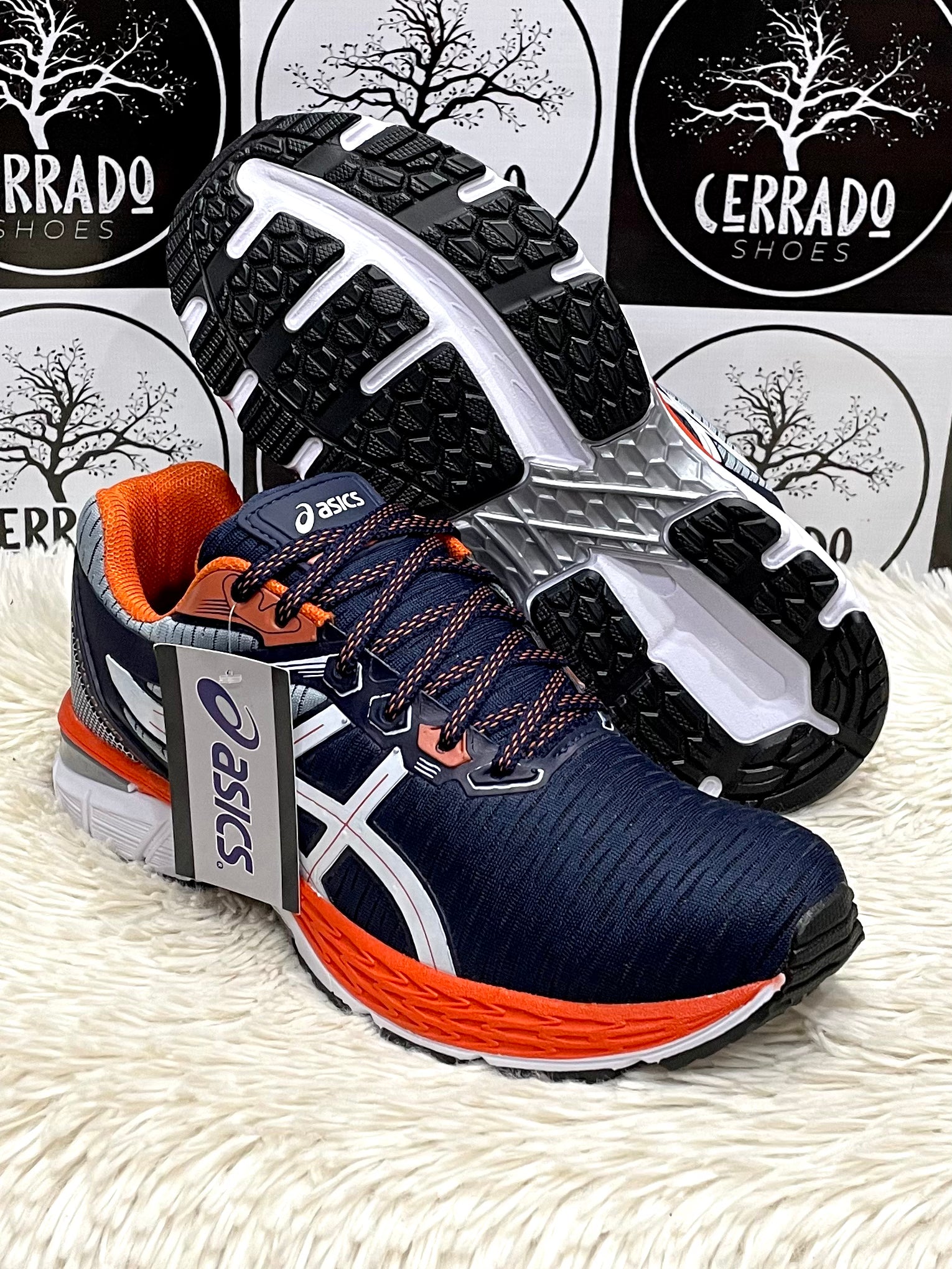 Asics Revelation 1 Marinho c/ Laranja