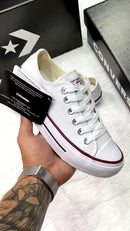 Converse All Star Chuck Taylor Branco lona plataforma