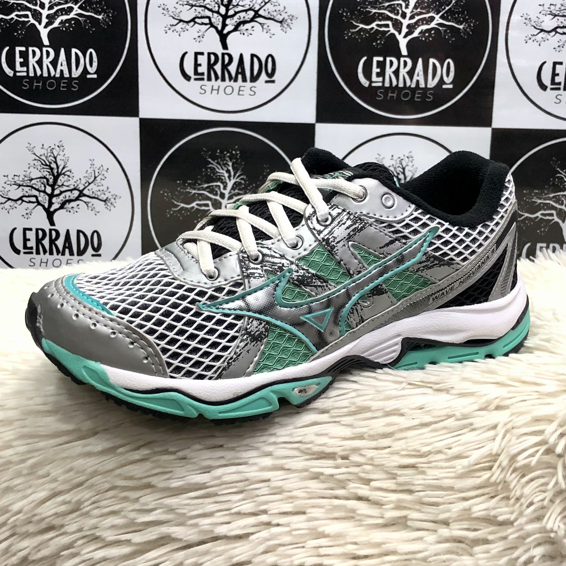 Mizuno Nirvana 9 Branco c/ Verde-água