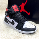 Nike Air Jordan 1' Preto c/ Vermelho-branco